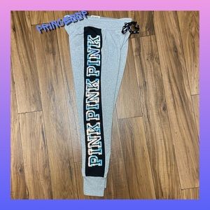 PINK VS SILVER METALLIC MERMAID BLING JOGGERS